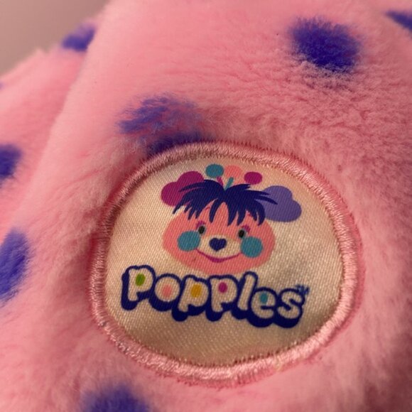 Popples Polka Dottie 12” Plush Doll Ball Stuffed Animal Pink Purple Dots - Picture 7 of 13